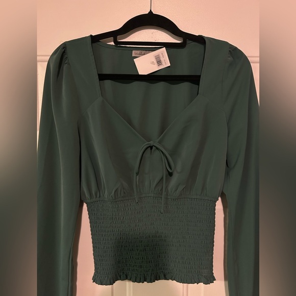 Wishlist Apparel Smocked Chiffon Women's Top-Size Medium-Balloon‎ Sleeves - Picture 8 of 16